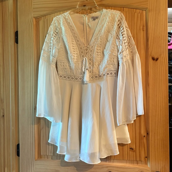 White Lace Boho Dress - Picture 2 of 5